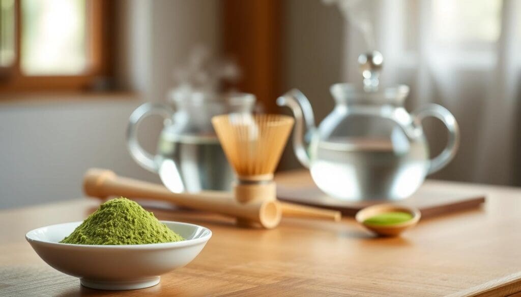 matcha tea preparation